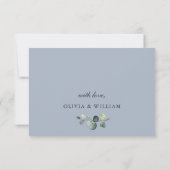 Gewoon Elegant Waterverf Eucalyptus Weddenschap RSVP Kaartje (Achterkant)