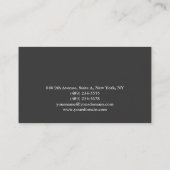 Gewoon Elegant White Grey Professional Modern Visitekaartje (Achterkant)