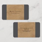 Gewoon elegant zacht bruin, grijs minimalistisch d visitekaartje (Voorkant / Achterkant)
