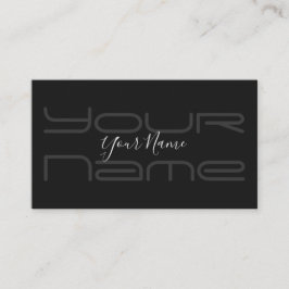 Gewoon elegant zwart en grijs schoon visitekaartje