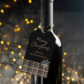 Gewoon Elegant Zwart & Tan Plaid Gift Label Cadeaulabel