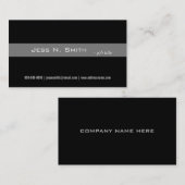 Gewoon, elegant zwart visitekaartje. visitekaartje (Voorkant / Achterkant)