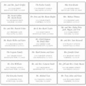 Gewoon elegante aangepaste bruiloft gast Adresetik Sticker (Voorkant)