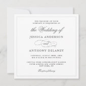 Gewoon elegante affaire plein bruiloft uitnodiging (Voorkant)