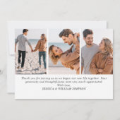 Gewoon elegante bruiloft Eenvoudige 4 foto Bedankkaart (Achterkant)