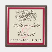 Gewoon elegante bruiloft gunst magneet: cranberry magneet (Voorkant)