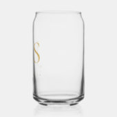 Gewoon Elegante Bruiloft Initialen Goud ID1022 Blikvorm Glas (Links)