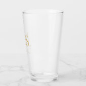 Gewoon Elegante Bruiloft Initialen Goud ID1022 Glas (Links)