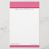 Gewoon Elegante Custom Designer Fuschia Stationery Briefpapier (Voorkant)