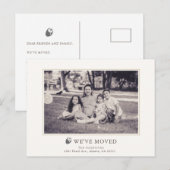 Gewoon elegante eikel foto bewegen aankondigingskaart (Voorkant / Achterkant)