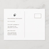 Gewoon elegante eikel foto bewegen aankondigingskaart (Achterkant)