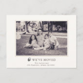 Gewoon elegante eikel foto bewegen aankondigingskaart (Voorkant)