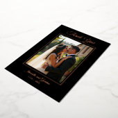 Gewoon Elegante Folie Dank u kaart voor bruiloften (Gedraaid)