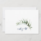 Gewoon elegante foto bruiloft eenvoudig modern save the date (Achterkant)