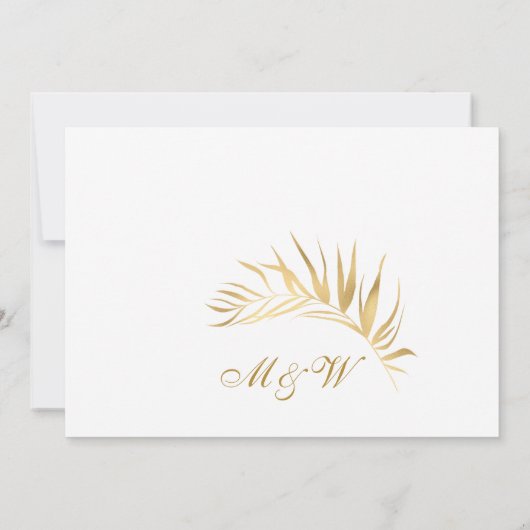 Gewoon elegante foto bruiloft eenvoudig opslaan va save the date (Achterkant)