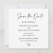 Gewoon elegante foto Eenvoudige moderne bruiloft Save The Date (Achterkant)