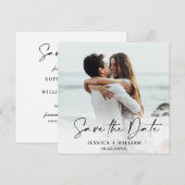 Gewoon elegante foto Eenvoudige moderne elegante b Save The Date (Voorkant / Achterkant)