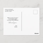 Gewoon elegante foto Homeschool Afstudeerder Dank  Briefkaart (Achterkant)