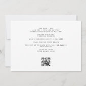 Gewoon elegante fototekst Bewaar de datum QR-CODE Aankondiging (Achterkant)