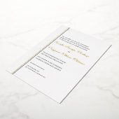 Gewoon elegante gouden folie bruiloft uitnodiging (Gedraaid)