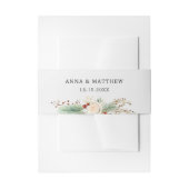 Gewoon elegante kerstbloem uitnodigingen wikkel (Voorkant Voorbeeld)