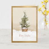 Gewoon elegante kerstboom kaart (Gele Bloem)