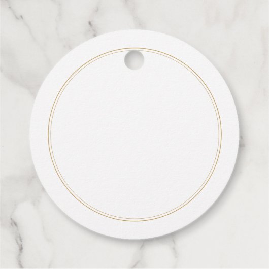 Gewoon elegante klassieke gouden bruiloft monogram bedankjes labels (Achterkant)