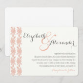 Gewoon elegante koraal bruiloft uitnodiging (Voorkant / Achterkant)