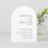 Gewoon Elegante Minimalistische Foto QR code bruil Kaart (Staand voorkant)