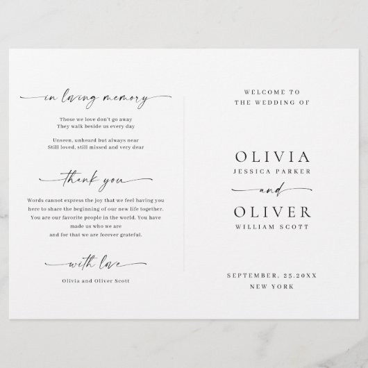 Gewoon elegante minimalistische huwelijksceremonie (Voorkant)