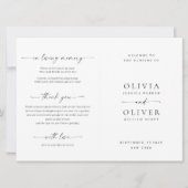 Gewoon elegante minimalistische huwelijksceremonie kaart (Voorkant)