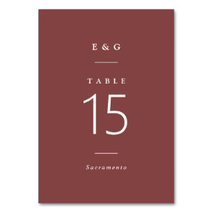 Gewoon elegante moderne Bourgondische wijn bruilof Kaart