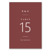 Gewoon elegante moderne Bourgondische wijn bruilof Kaart (Achterkant)