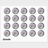 Gewoon elegante paardenbloem zaden zomer ronde sticker (Vel)