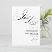 Gewoon Elegante QR-code Zwart-Wit Bruiloft Kaart (Staand voorkant)