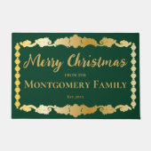 Gewoon elegante sneeuwvlokken vrolijke kerstnaam deurmat (Voorkant)