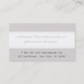Gewoon elegante stijl visitekaartje (Achterkant)