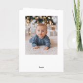 Gewoon elegante stijlvolle 3 FOTO Kerstmis Groet Feestdagen Kaart (Achterkant)