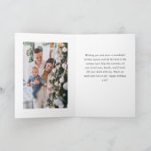 Gewoon elegante stijlvolle 3 FOTO Kerstmis Groet Feestdagen Kaart (Binnen)