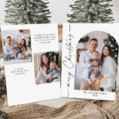 Gewoon elegante stijlvolle 3 FOTO Kerstmis Groet Feestdagenkaart