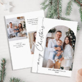 Gewoon elegante stijlvolle 3 FOTO Kerstmis Groet Feestdagenkaart