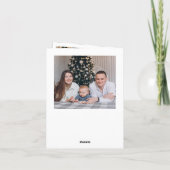 Gewoon elegante stijlvolle 6 FOTO Kerstmis Groet Feestdagen Kaart (Achterkant)