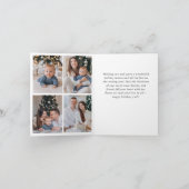 Gewoon elegante stijlvolle 6 FOTO Kerstmis Groet Feestdagen Kaart (Binnen)