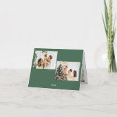 Gewoon elegante stijlvolle 7 FOTO Kerstmis Groet Feestdagen Kaart (Achterkant)