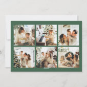 Gewoon elegante stijlvolle 7 FOTO Kerstmis Groet Feestdagenkaart (Achterkant)