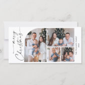 Gewoon elegante stijlvolle 7 FOTO Kerstmis Groet Feestdagenkaart (Voorkant)