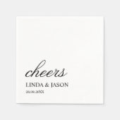 Gewoon elegante typografie gepersonaliseerde bruil servet (Voorkant)