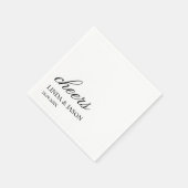 Gewoon elegante typografie gepersonaliseerde bruil servet (Hoek)