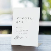 Gewoon elegante typografie Modern Mimosa Bar Reclamebord Met Voetstuk