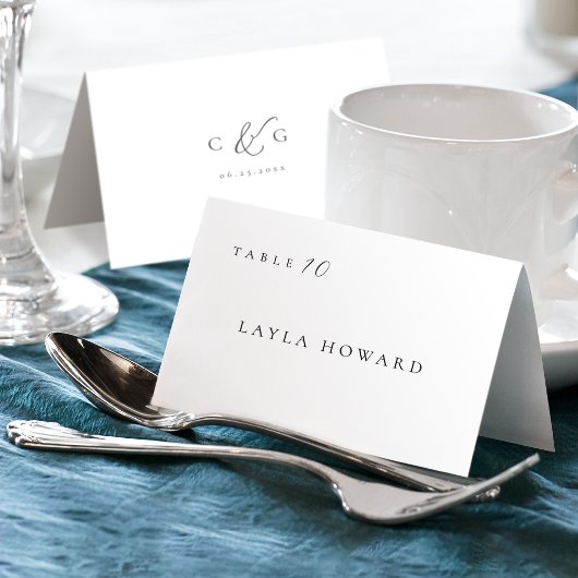 Gewoon elegante typografie Modern Place Card Kaart